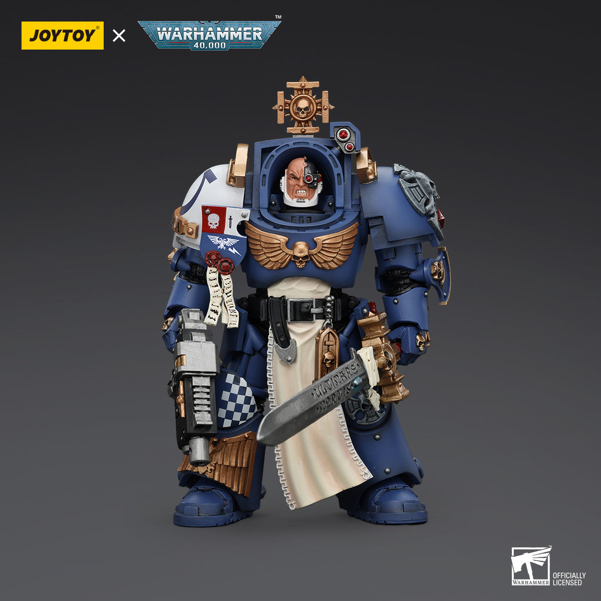 JOYTOY Action Figure 1/18 Ultramarines Captain In Terminator Armor Model Birthday Gifts