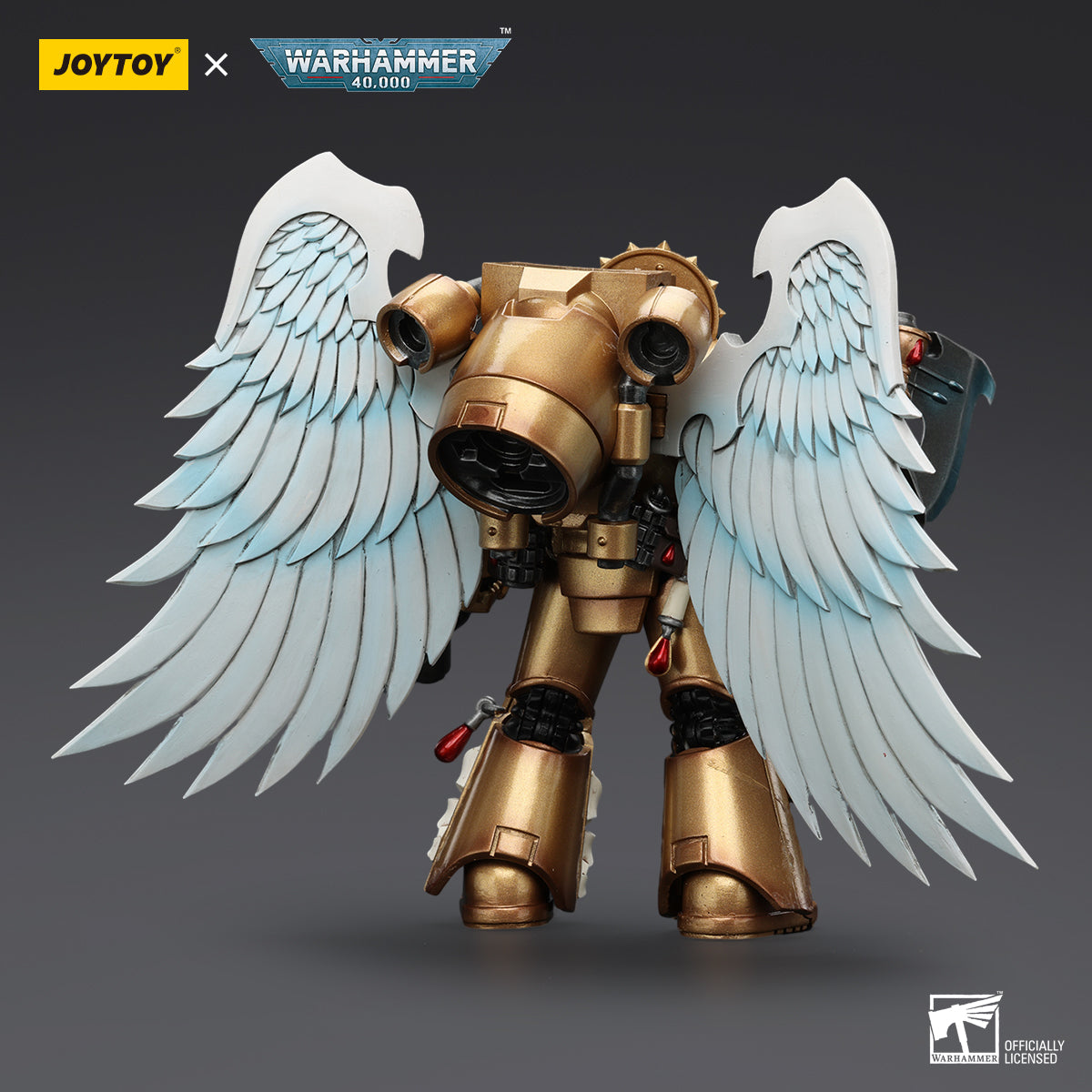 JOYTOY Action Figure 1/18 Blood Angels Sanguinary Guard with Encarmine Axe and Inferno Pistol Model Birthday Gifts