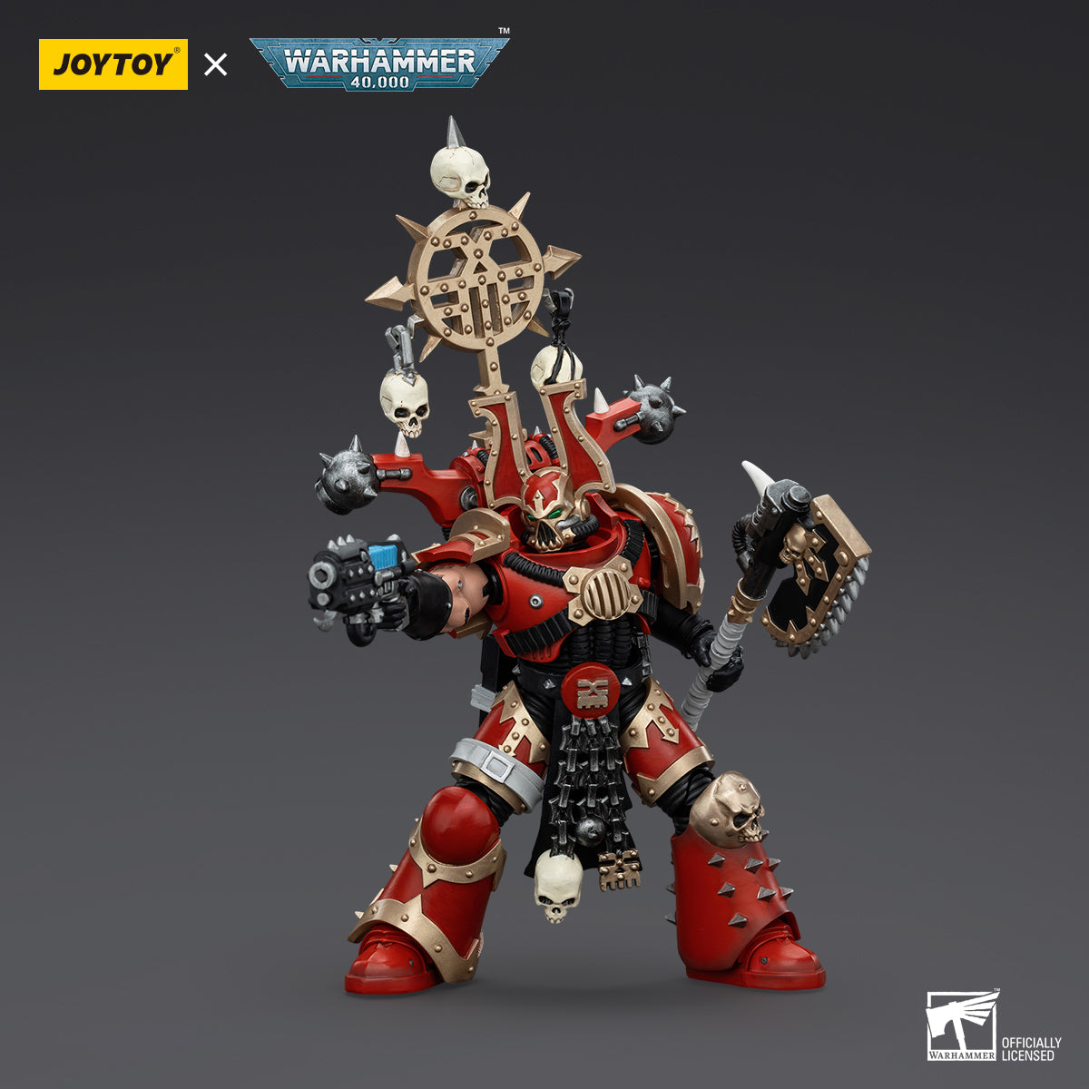 JOYTOY Warhammer 40K World Eaters Khorne Berzerker with Berzerker lcon