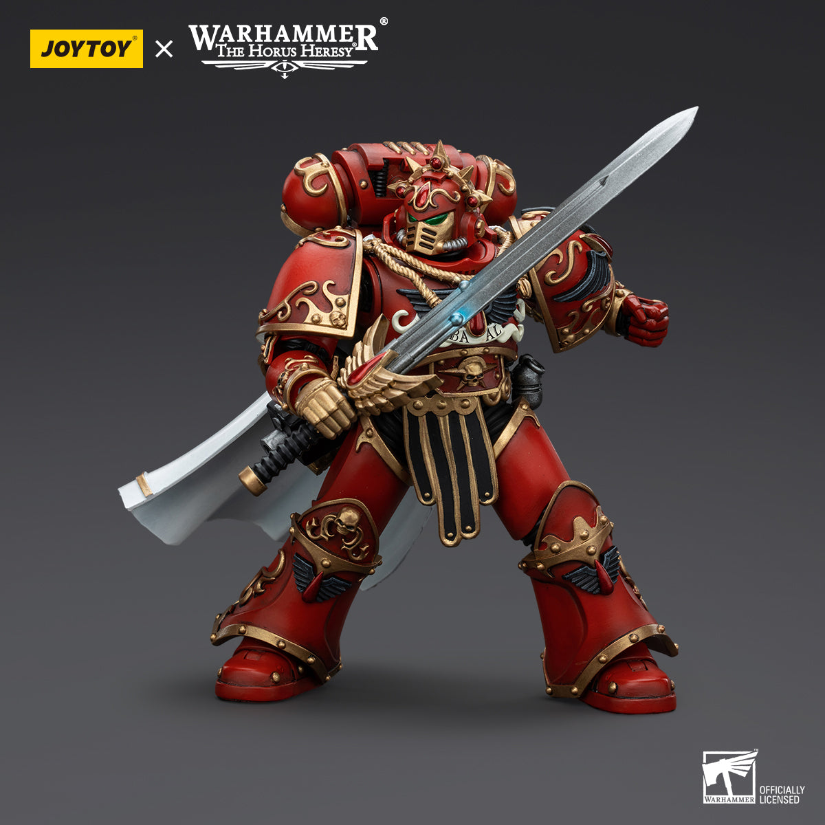 JOYTOY Action Figure 1/18 Blood Angels Legion Praetor with Paragon Blade Model Birthday Gifts