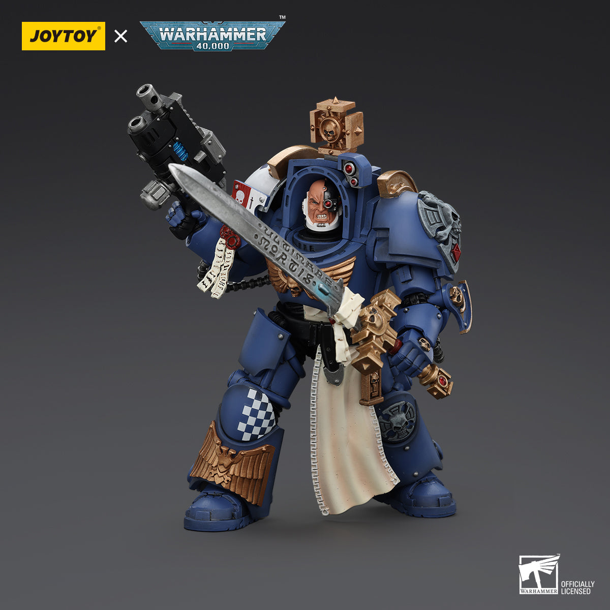 JOYTOY Action Figure 1/18 Ultramarines Captain In Terminator Armor Model Birthday Gifts