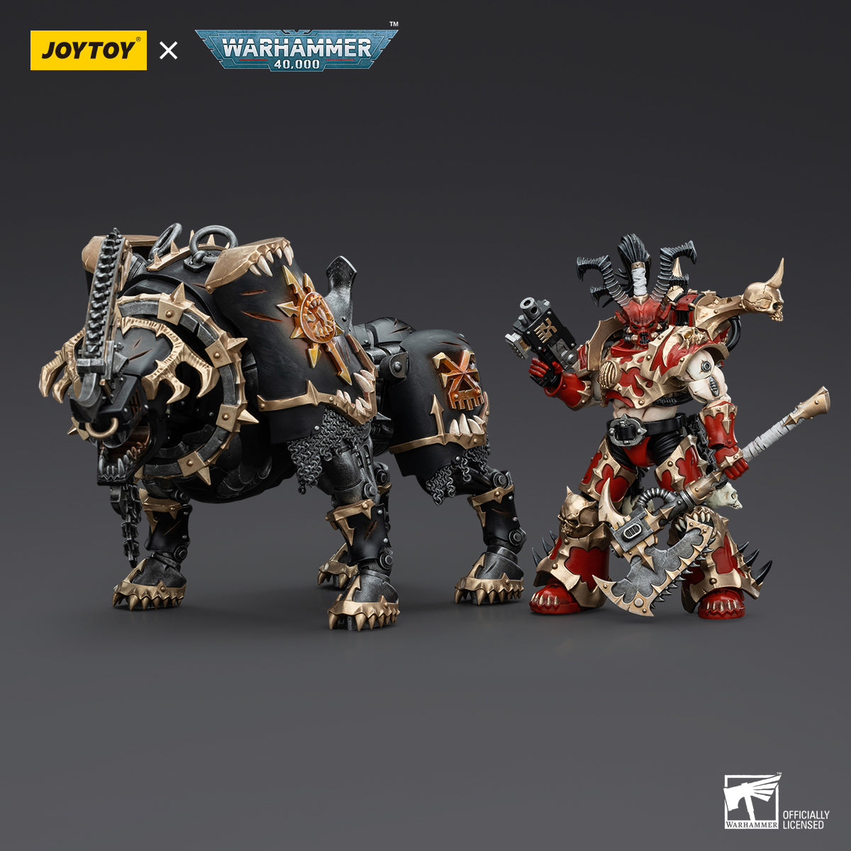 JOYTOY Action Figure 1/18 World Eaters Lord Invocatus Model Birthday Gifts