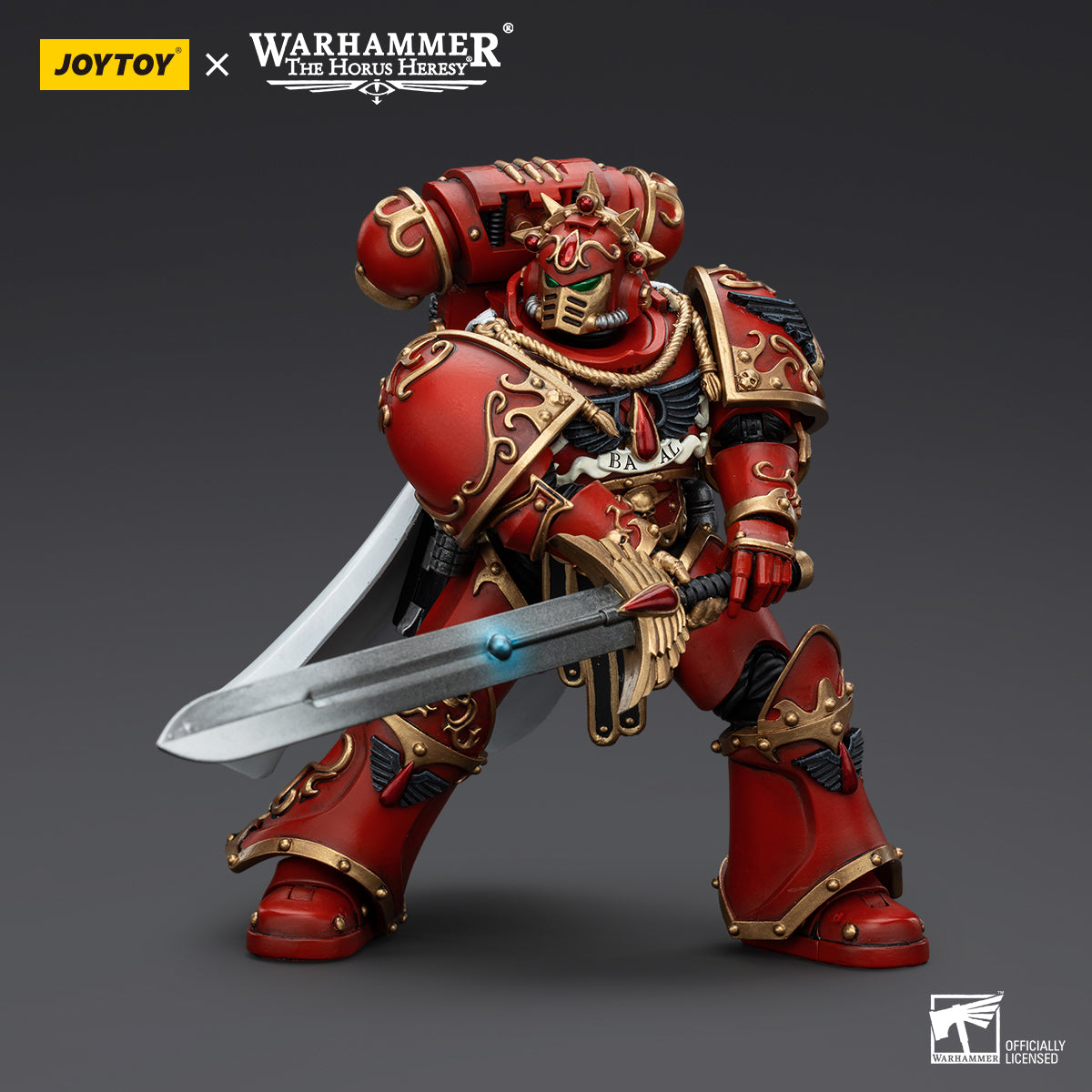 JOYTOY Action Figure 1/18 Blood Angels Legion Praetor with Paragon Blade Model Birthday Gifts