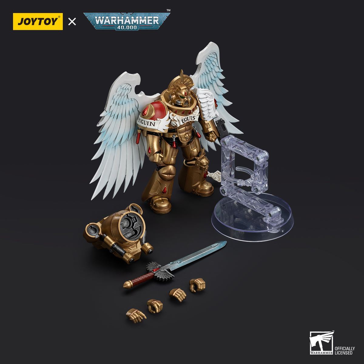 JOYTOY Action Figure 1/18 Blood Angels Sanguinary Guard with Encarmine Sword 2 Model Birthday Gifts