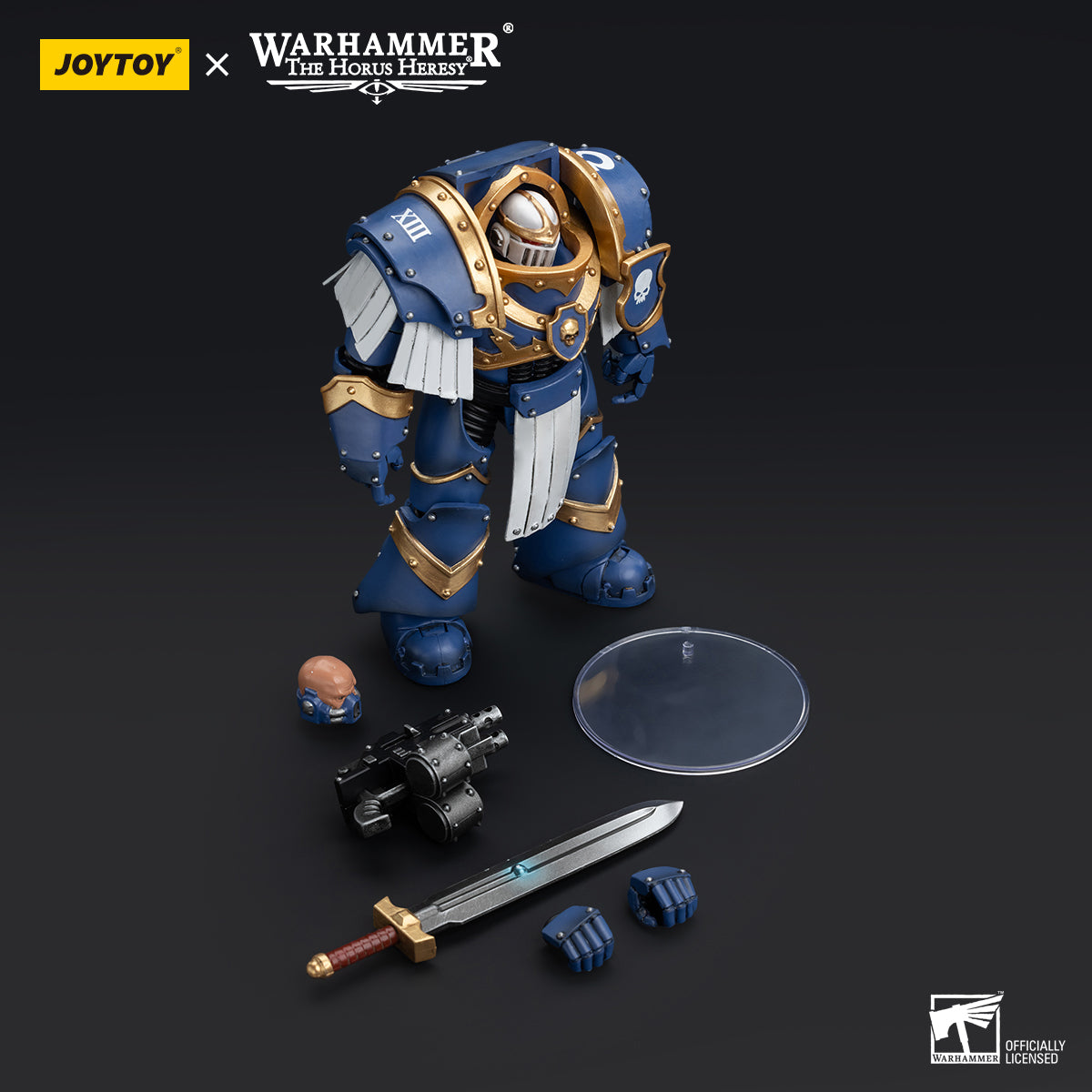 JOYTOY Action Figure 1/18 Ultramarines Cataphractii Terminator Squad Sergeant with Power Sword Model Birthday Gifts