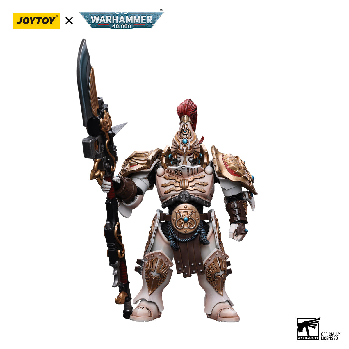 JOYTOY Action Figure 1/18 Adeptus Custodes Solar Watch Custodian Guard with Guardian Spear Model Birthday Gifts