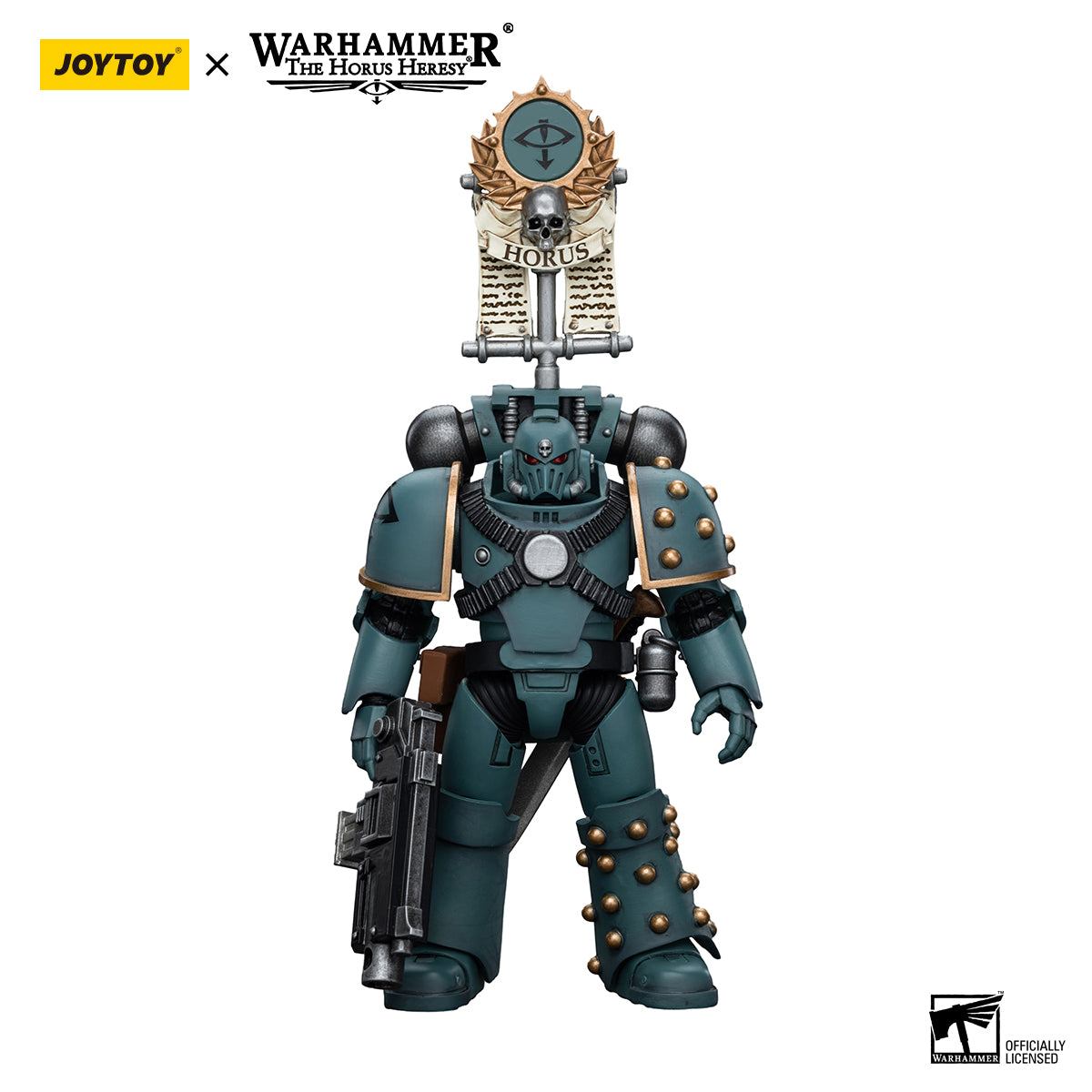 JOYTOY Action Figure 1/18 Sons of Horus MKIV Tactical Squad Legionary with Legion Vexilla Model Birthday Gifts