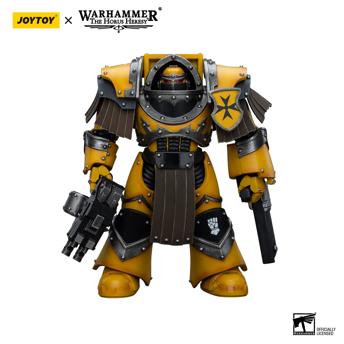 JOYTOY Action Figure 1/18 Imperial Fists Legion Cataphractii Terminator Squad Legion Cataphractii with Chainfist Model Birthday Gifts