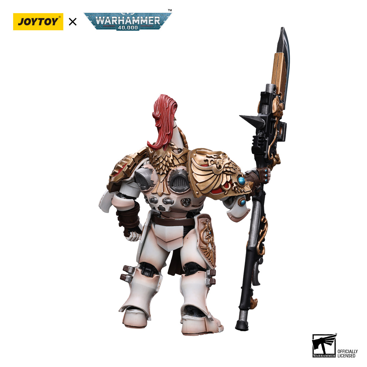 JOYTOY Action Figure 1/18 Adeptus Custodes Solar Watch Custodian Guard with Guardian Spear Model Birthday Gifts