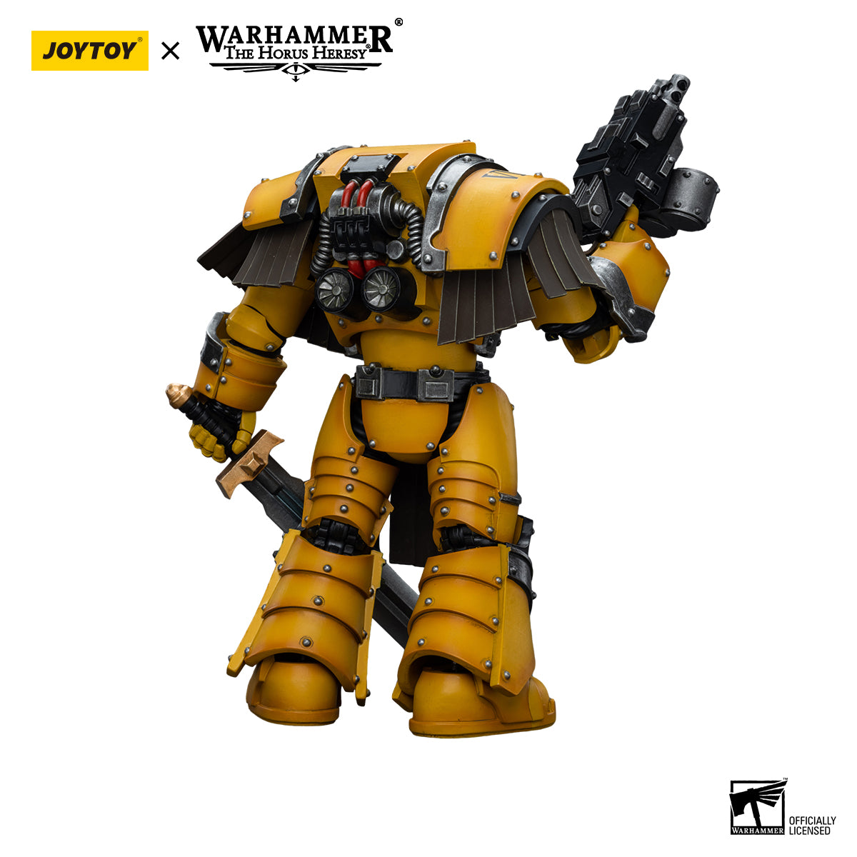 JOYTOY Action Figure 1/18 Imperial Fists Legion Cataphractii Terminator Squad Legion Cataphractii Sergeant with Power Sword Model Birthday Gifts