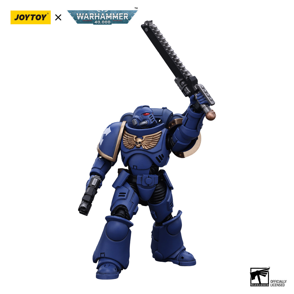 JOYTOY Action Figure 1/18 Space Marines Ultramarines Outriders Brother Catonus Model Birthday Gifts