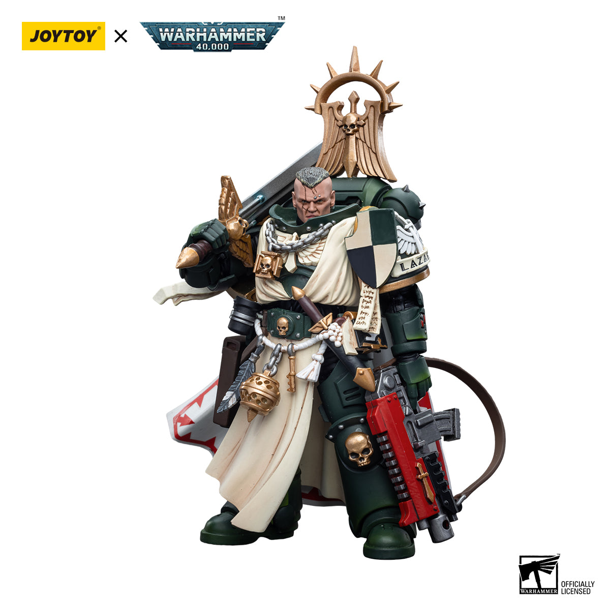 JOYTOY Warhammer 40k 1/18 Action Figure Dark Angels Master Lazarus JT7684