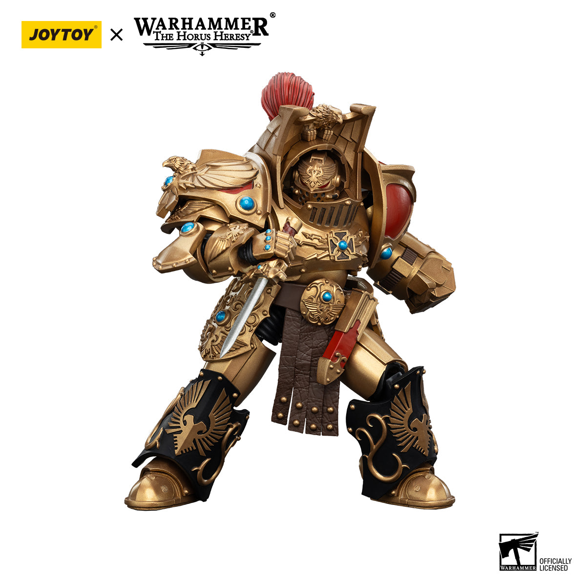 JOYTOY Action Figure Strife Mecha Action Figure Legio Custodes Aquilon Terminator Squad Aquilon with Lastrum Storm Bolter