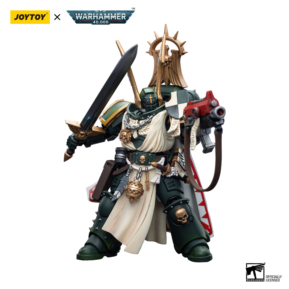 JOYTOY Warhammer 40k 1/18 Action Figure Dark Angels Master Lazarus JT7684