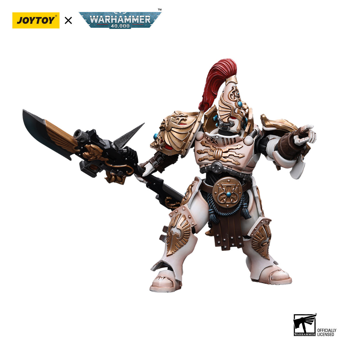 JOYTOY Action Figure 1/18 Adeptus Custodes Solar Watch Custodian Guard with Guardian Spear Model Birthday Gifts