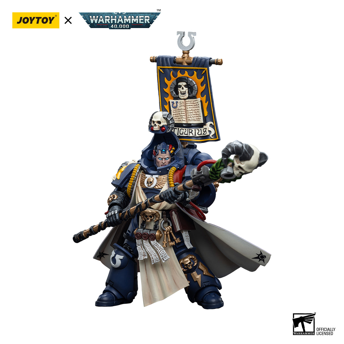 JOYTOY Action Figure 1/18 Ultramarines Chief Librarian Tigurius Model Birthday Gifts