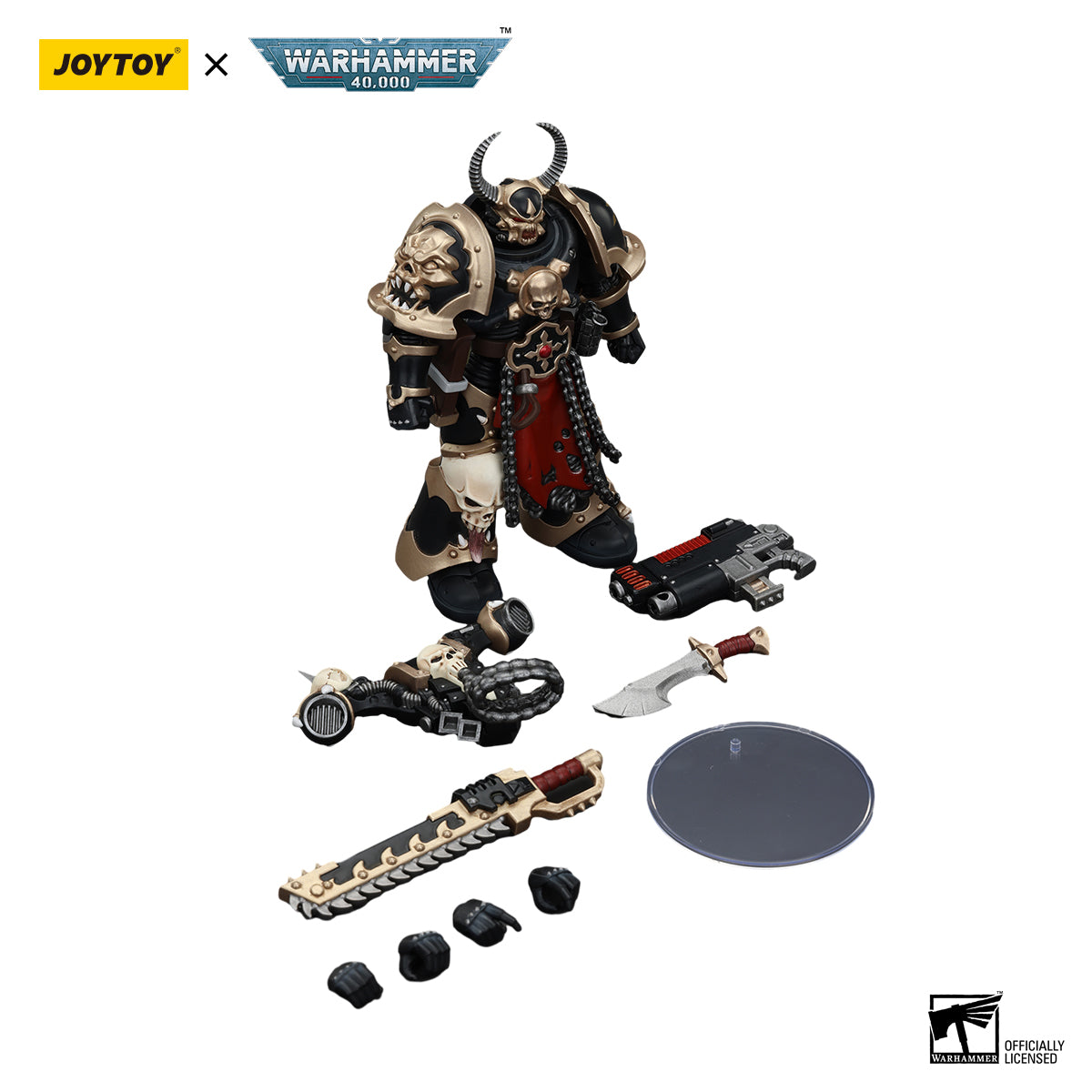 JOYTOY Action Figure 1/18 Black Legion Chosen with Combi-melta and Chainsword Model Birthday Gifts