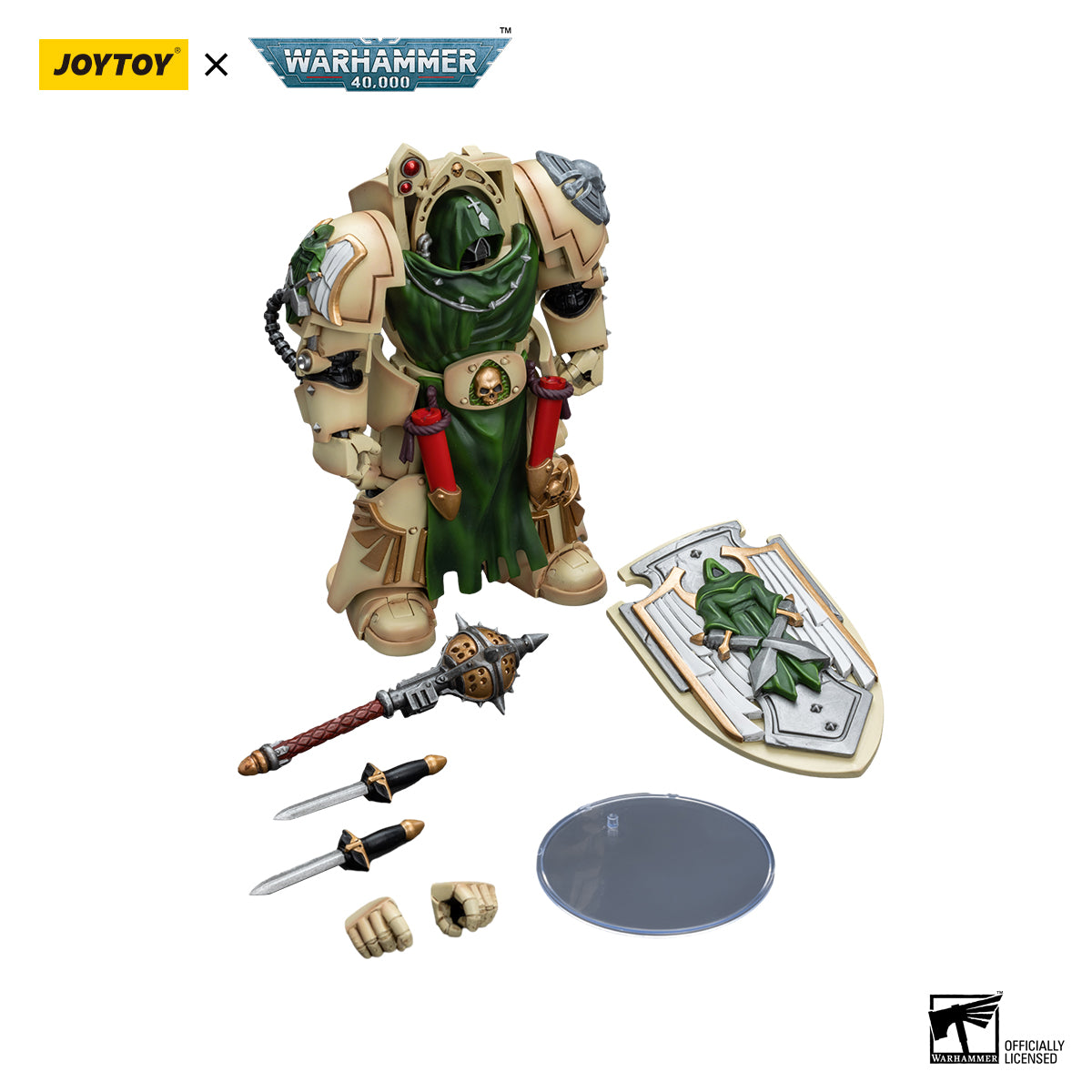 JOYTOY Action Figure 1/18 Dark Angels Deathwing Knight with Mace of Absolution 2 Model Birthday Gifts