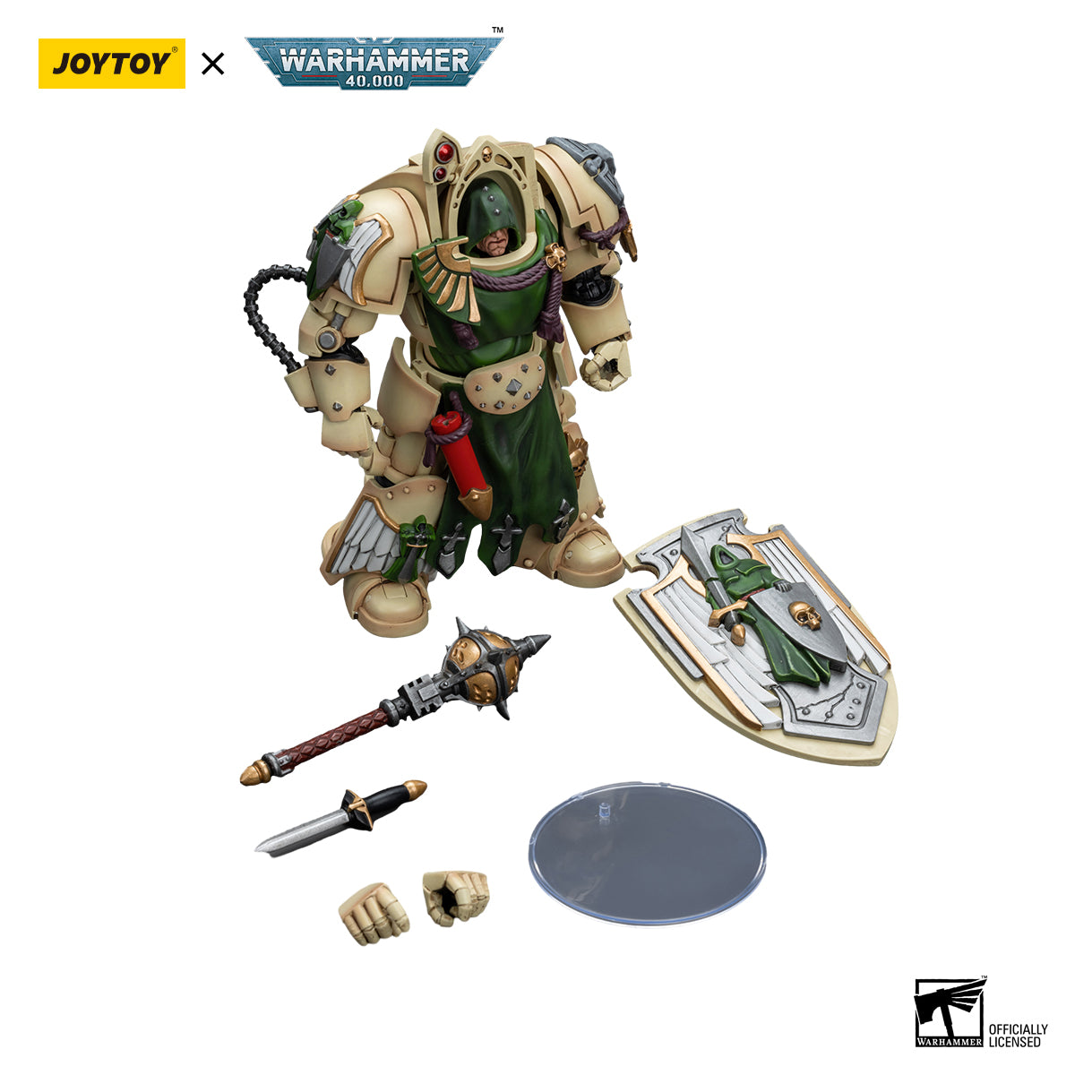 JOYTOY Action Figure 1/18 Dark Angels Deathwing Knight with Mace of Absolution 1 Model Birthday Gifts