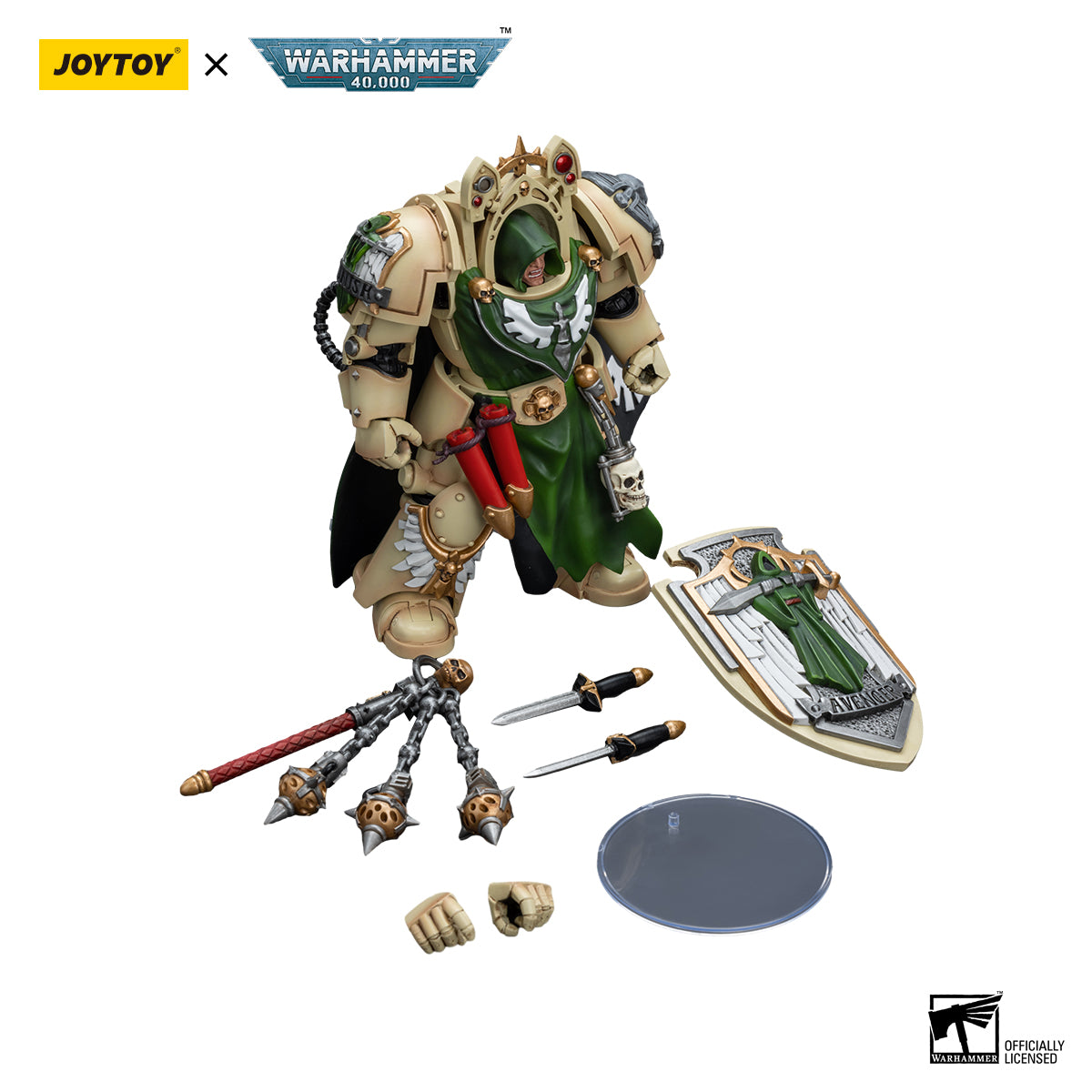 JOYTOY Action Figure 1/18 Dark Angels Deathwing Knight Master with Flail of the Unforgiven Model Birthday Gifts