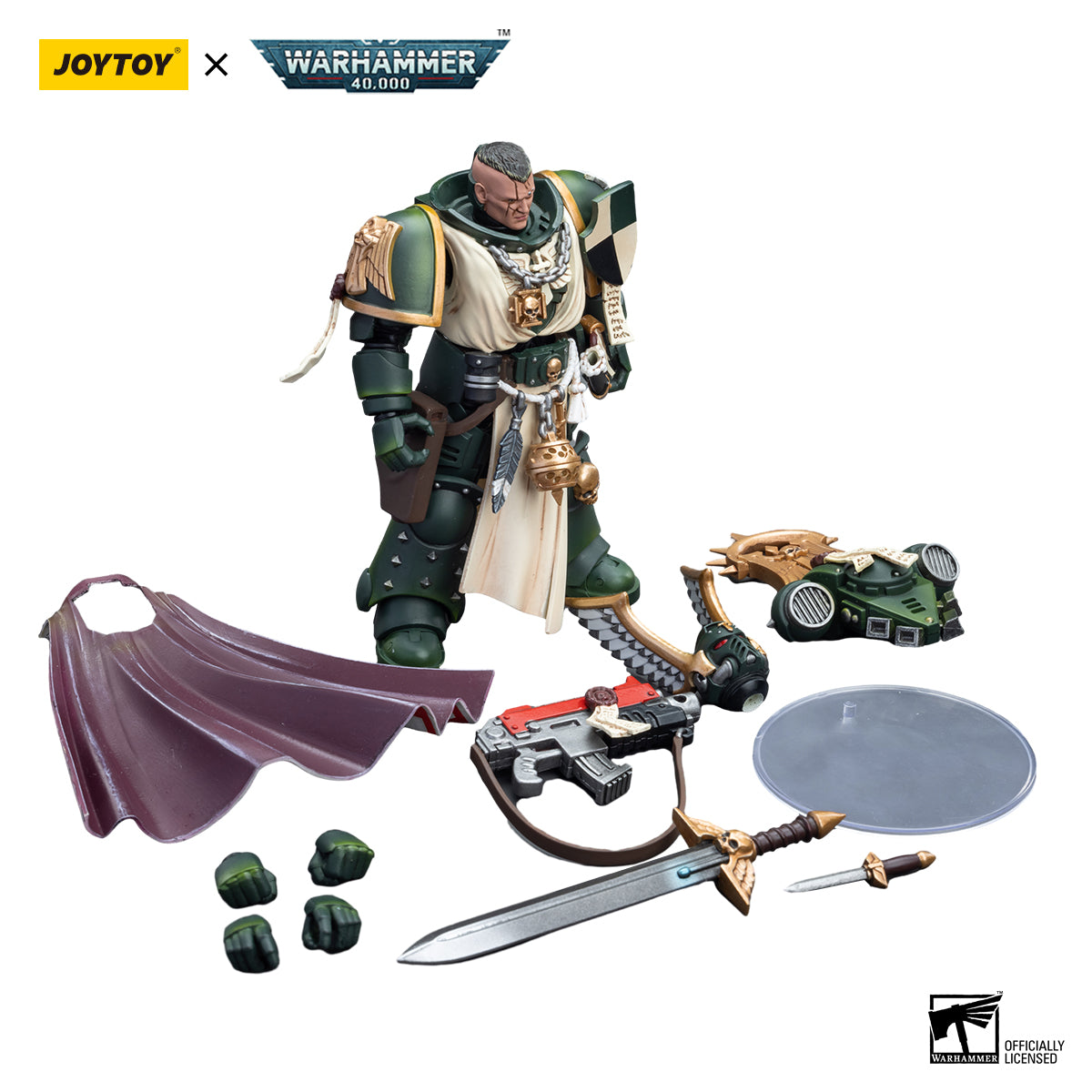 JOYTOY Warhammer 40k 1/18 Action Figure Dark Angels Master Lazarus JT7684