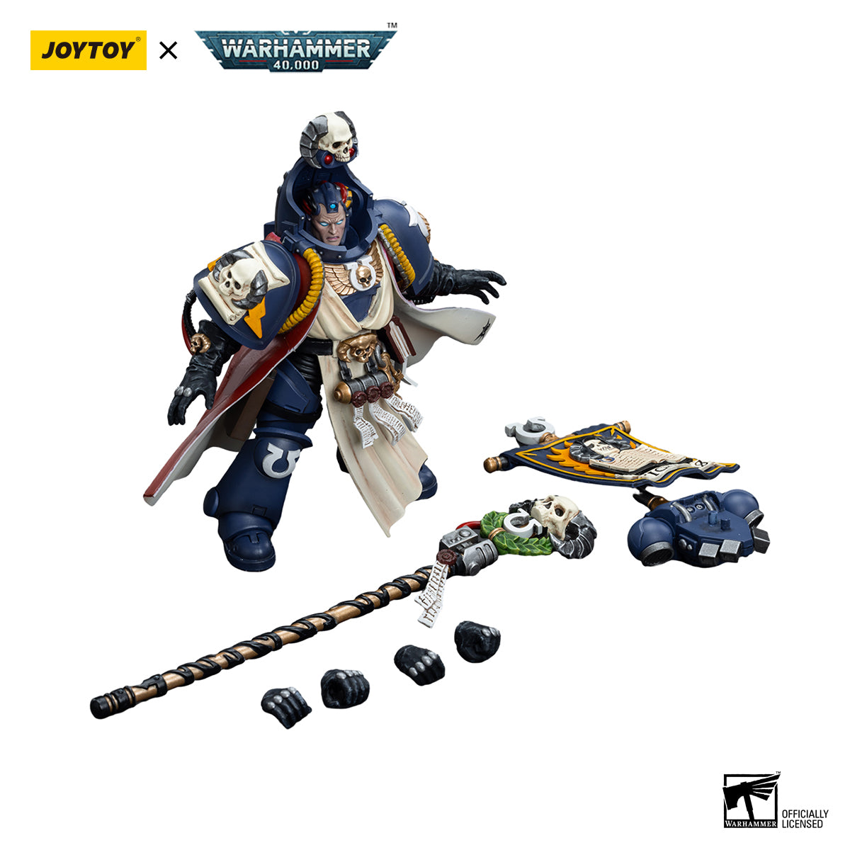 JOYTOY Action Figure 1/18 Ultramarines Chief Librarian Tigurius Model Birthday Gifts