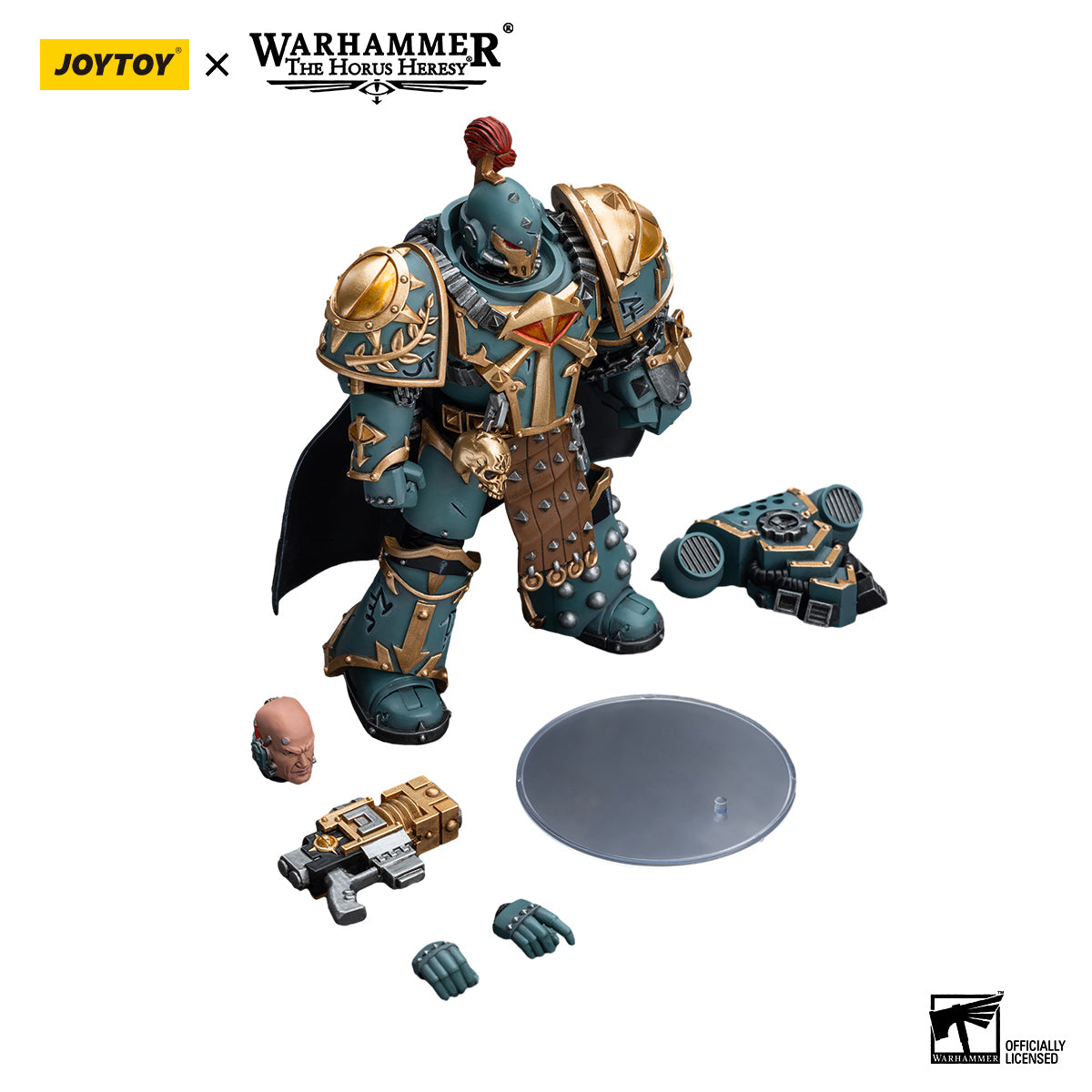 JOYTOY Action Figure 1/18 Sons Of Horus Tartaros Terminator Squad Terminator With Heavy Flamer And Chainfist Model Birthday Gifts