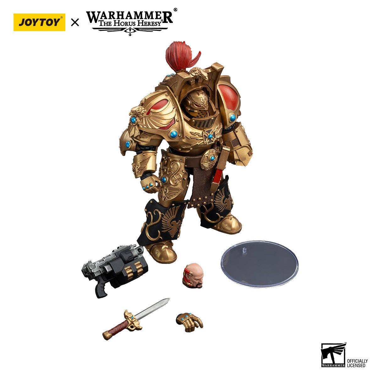 JOYTOY Action Figure Strife Mecha Action Figure Legio Custodes Aquilon Terminator Squad Aquilon with Lastrum Storm Bolter