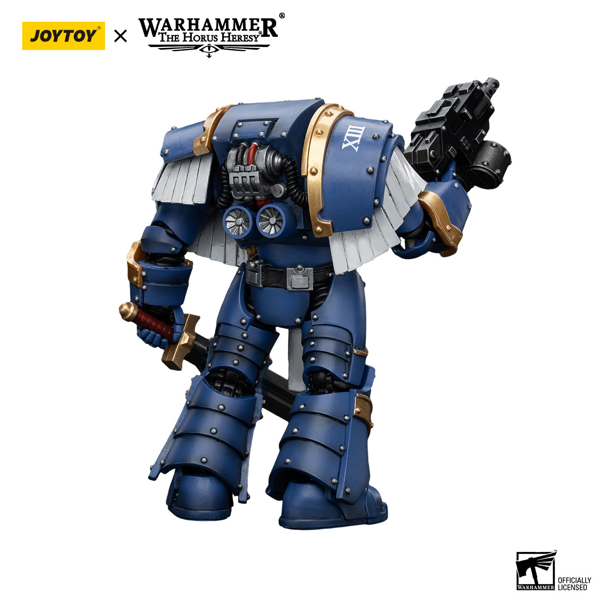 JOYTOY Action Figure 1/18 Ultramarines Cataphractii Terminator Squad Sergeant with Power Sword Model Birthday Gifts