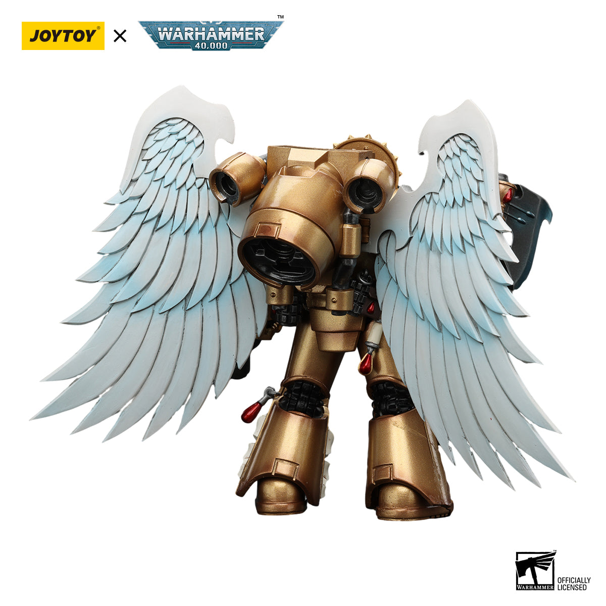 JOYTOY Action Figure 1/18 Blood Angels Sanguinary Guard with Encarmine Axe and Inferno Pistol Model Birthday Gifts