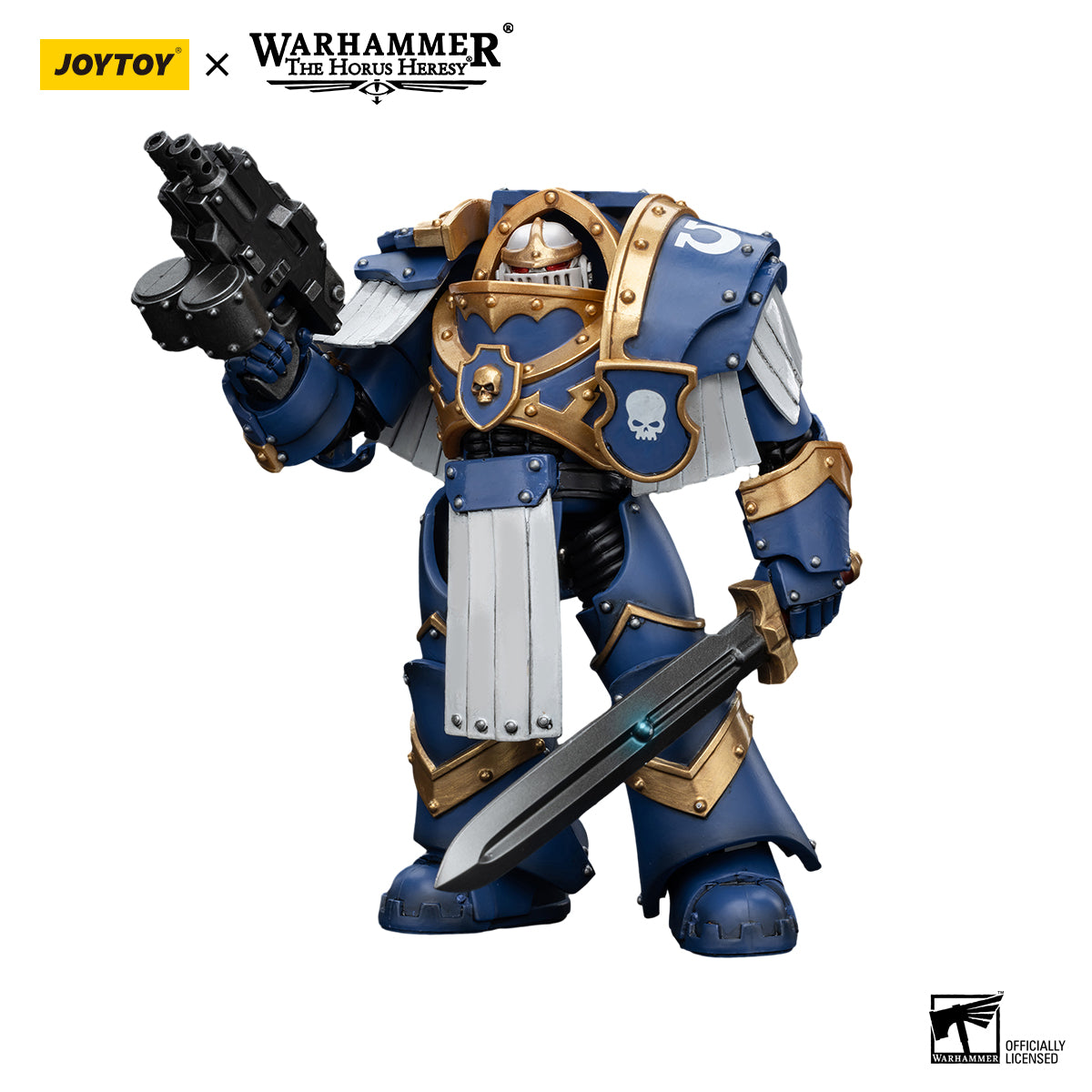 JOYTOY Action Figure 1/18 Ultramarines Cataphractii Terminator Squad Sergeant with Power Sword Model Birthday Gifts