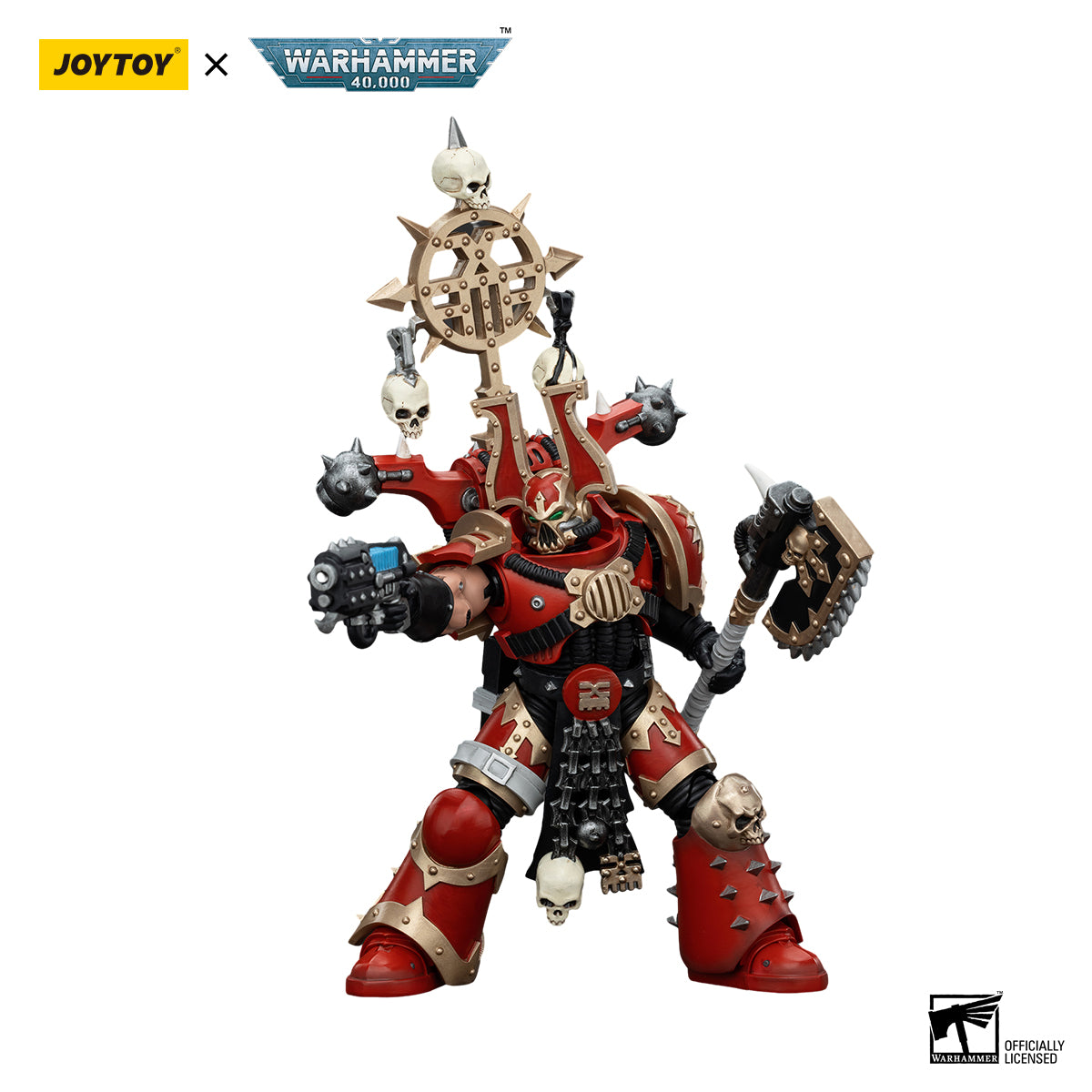 JOYTOY Warhammer 40K World Eaters Khorne Berzerker with Berzerker lcon