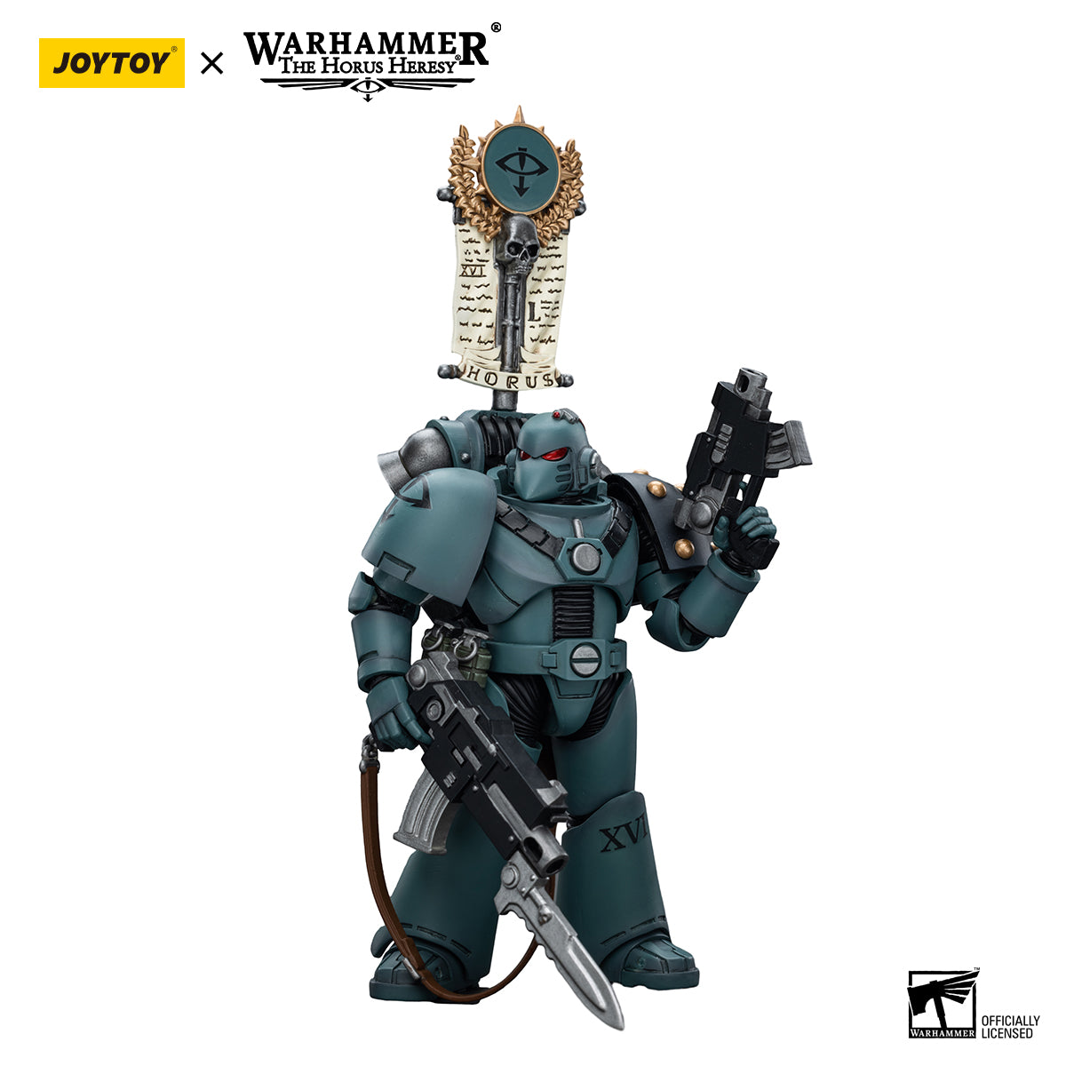 JOYTOY Action Figure 1/18 Sons of Horus MKVI Tactical Squad Legionary with Legion Vexilla Model Birthday Gifts