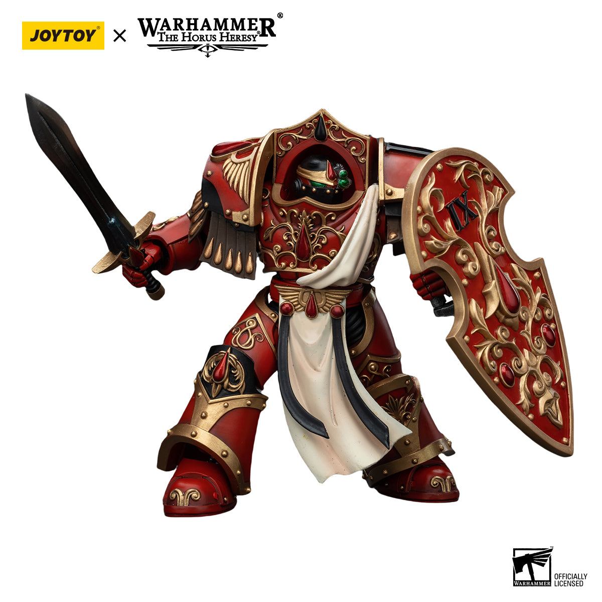 JOYTOY Action Figure 1/18Blood Angels Crimson Paladins Squad Crimson Paladin with Iliastus Assault Cannon Model Birthday Gifts