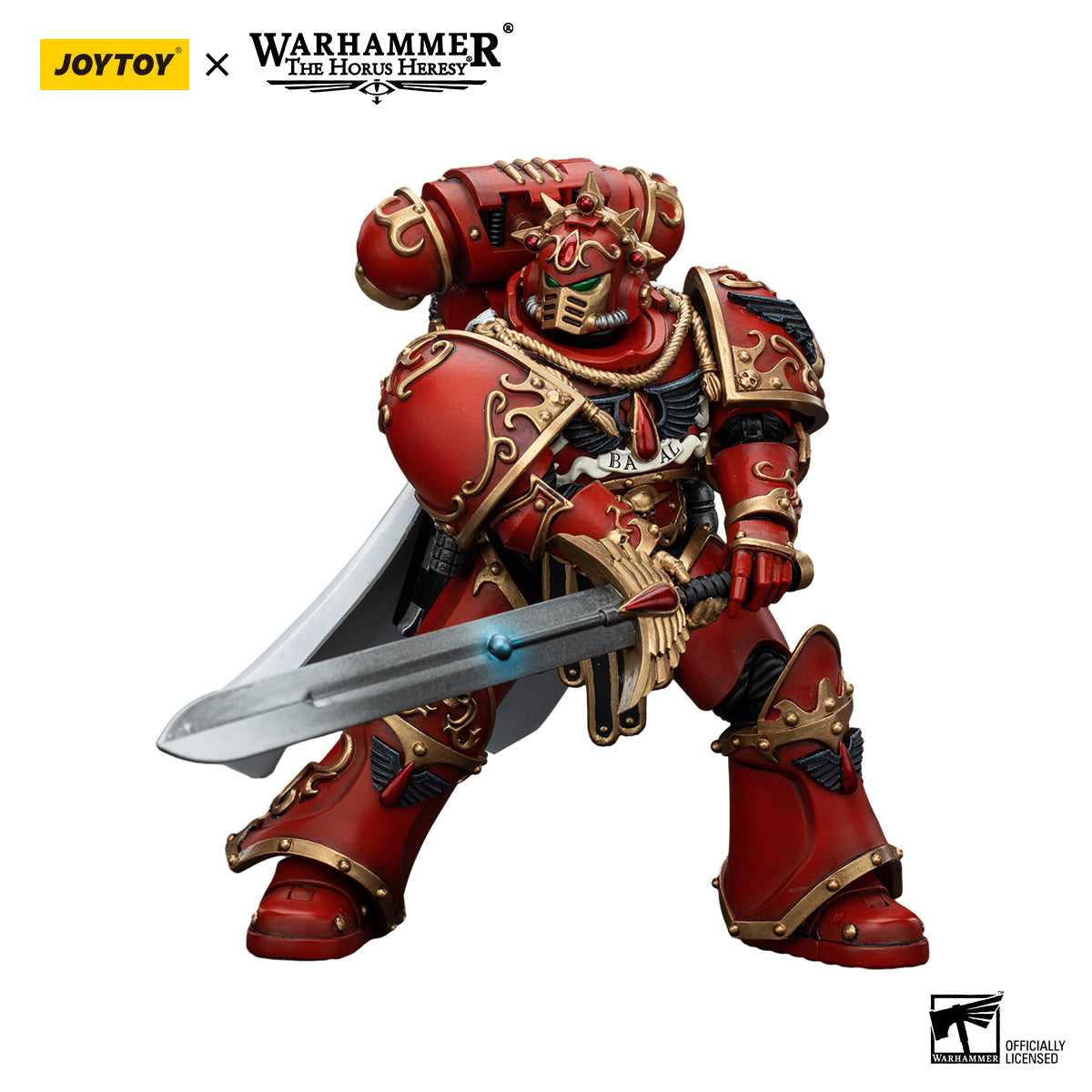 JOYTOY Action Figure 1/18 Blood Angels Legion Praetor with Paragon Blade Model Birthday Gifts
