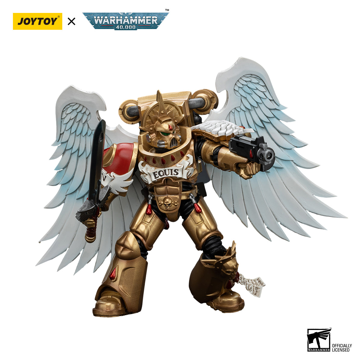 JOYTOY Action Figure 1/18 Blood Angels Sanguinary Guard with Encarmine Sword 2 Model Birthday Gifts