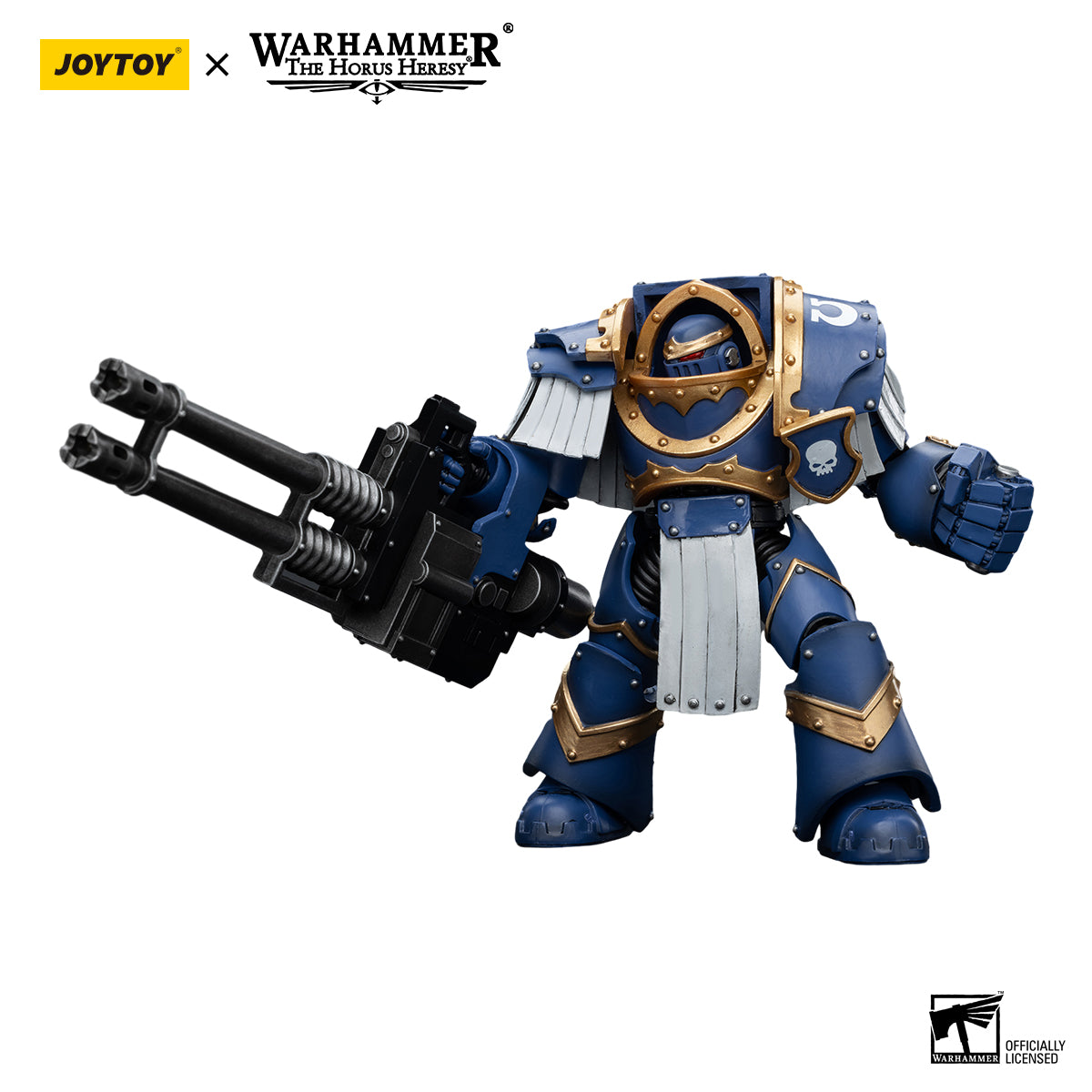 JOYTOY Action Figure 1/18 Uitramarines Cataphractii Terminator Squad Terminator with Reaper Autocannon Model Birthday Gifts