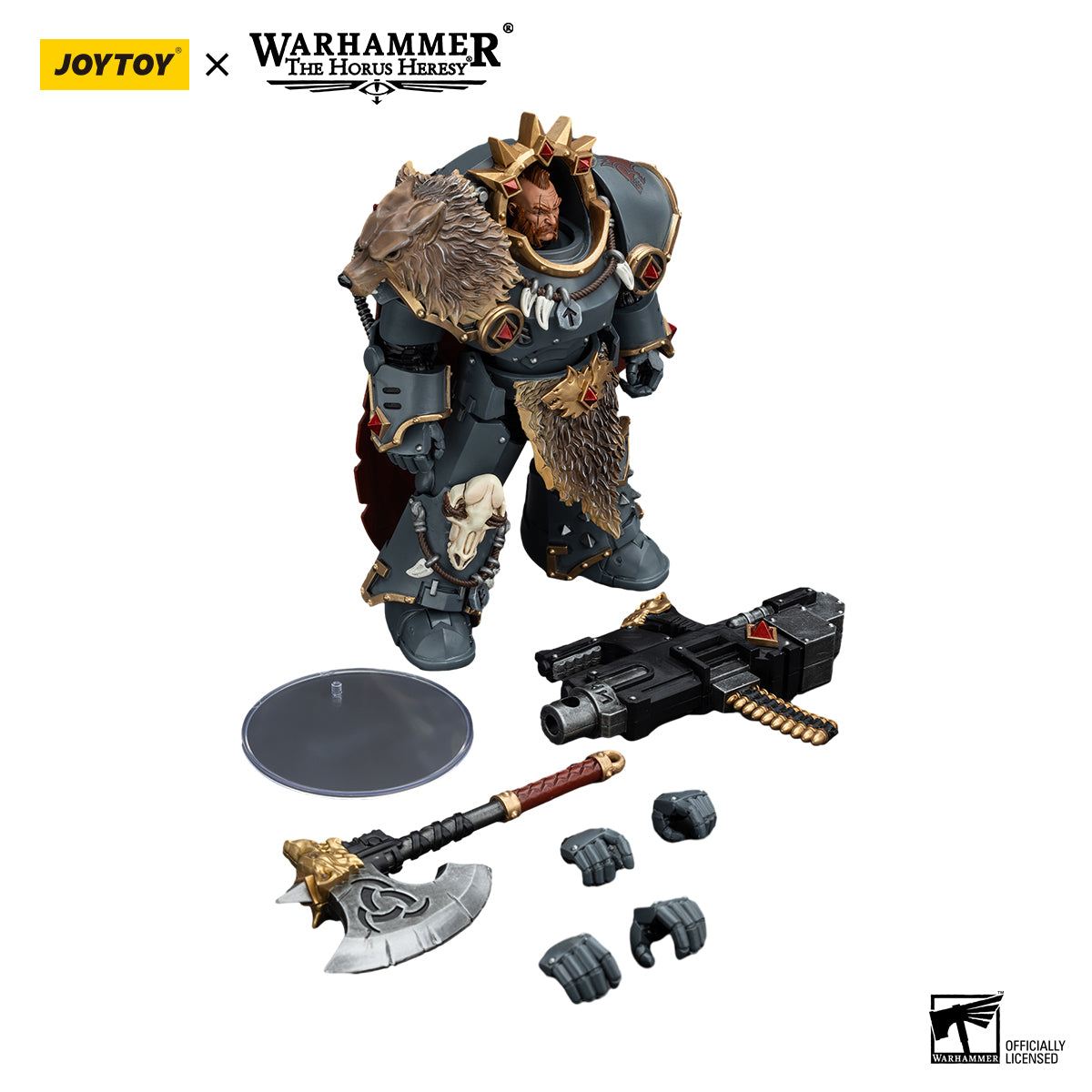 JOYTOY Action Figure 1/18 Space Wolves Hvarl Red-Blade Model Birthday Gifts
