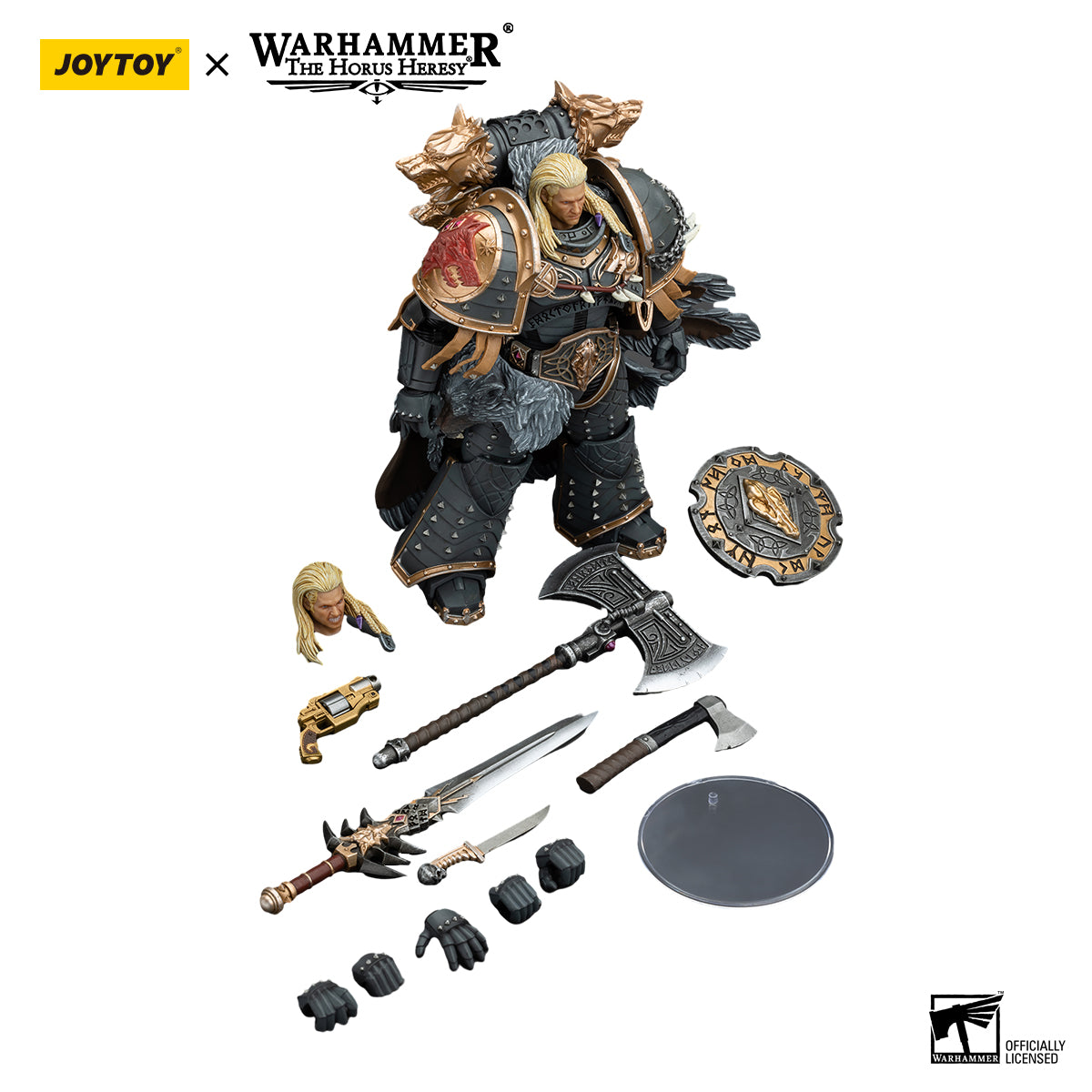 JOYTOY Warhammer 30k 1/18 Action Figure Space Wolves Leman Russ Primarch of the VIth Legion JT6137