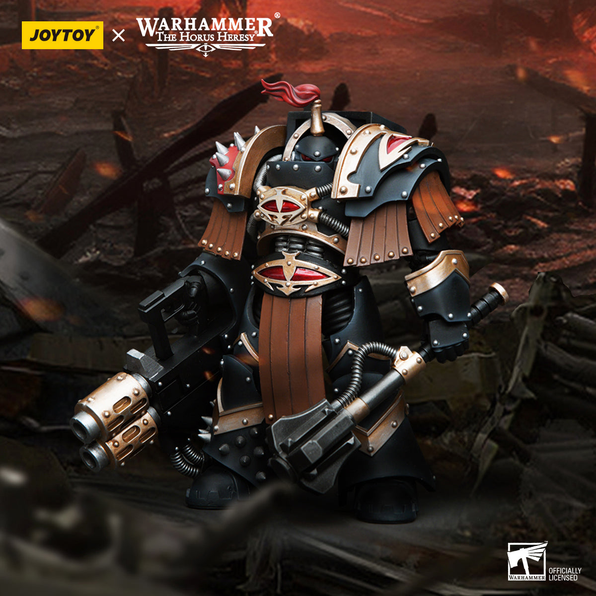 JOYTOY Action Figure 1/18 Sons of Horus Justaerin Terminator Squad Justaerin with Multi-melta and Power MauL Model Birthday Gifts