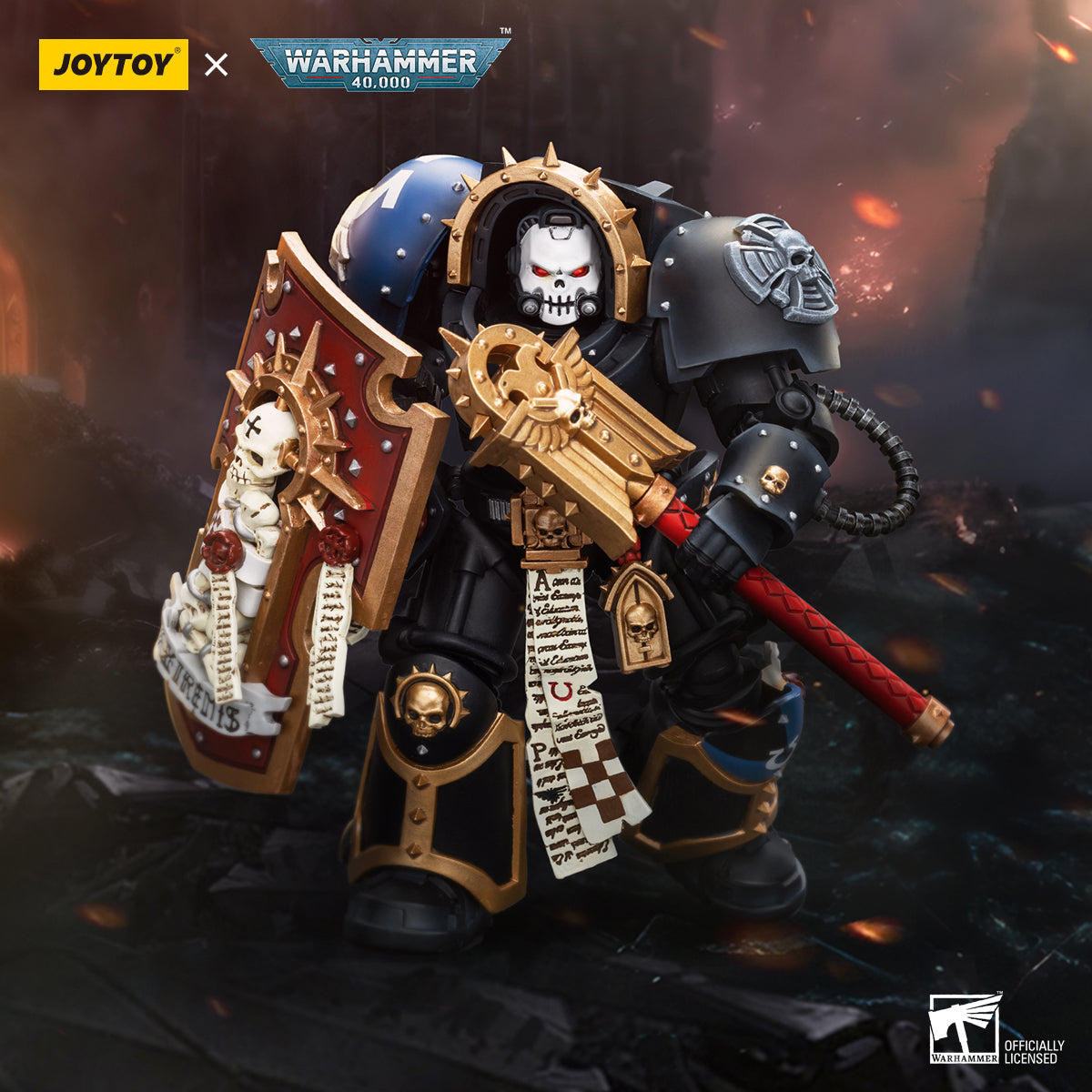 [IN STOCK]JOYTOY Warhammer 40K Action Figure 1/18 Ultramarines Chaplain in Terminator Armour
