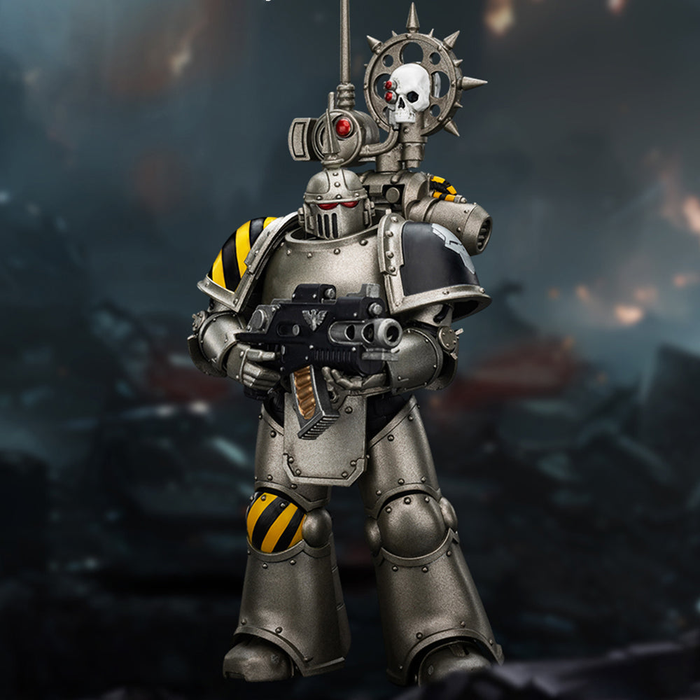 JOYTOY Warhammer 40K The Horus Heresy 1/18 Action Figure Iron Warriors MKlIl Tactical Legionary with Nuncio vox Collection Model Birthday Gift