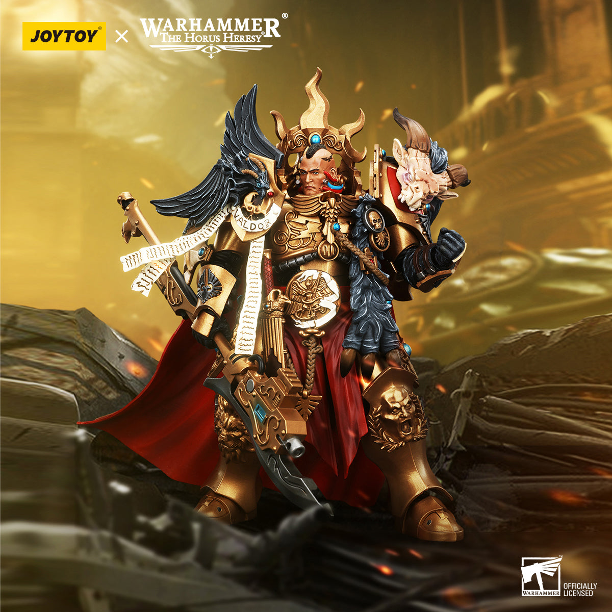 JOYTOY Warhammer 30k 1/18 Action Figure Legio Custodes Constantin Valdor, Captain-General of the Legio Custodes JT00942
