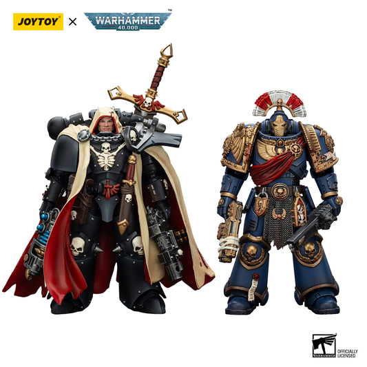 JOYTOY  Warhammer  40k  1/18  Action Figure Chaos Space Marines Cypher, Lord of the Fallen & Ultramarines Relic Secundus Armour with Artificer bolt rifle, chainsword and bolt pistol