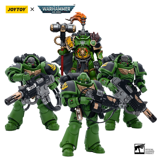 JOYTOY  Warhammer  40000  1/18  Action Figure Salamanders Intercessors Brother Haecule & Salamanders Eradicators Sergeant Bragar & Salamanders Eradicators Brother T'Kren & Salamanders Captain Adrax Agatone