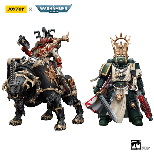 JOYTOY  Warhammer  40k  1/18  Action Figure World Eaters Lord Invocatus & Dark Angels Master Lazarus