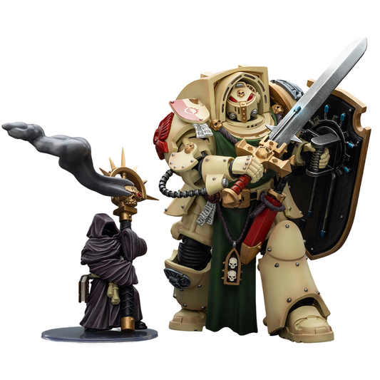 JOYTOY Warhammer 40,000 1/18 Action FigureDark Angels Deathwing Knight 2 with Power Sword, Storm Shield and Watcher in The Dark Collection Models Birthday Gifts 15Age+ Pre-Order