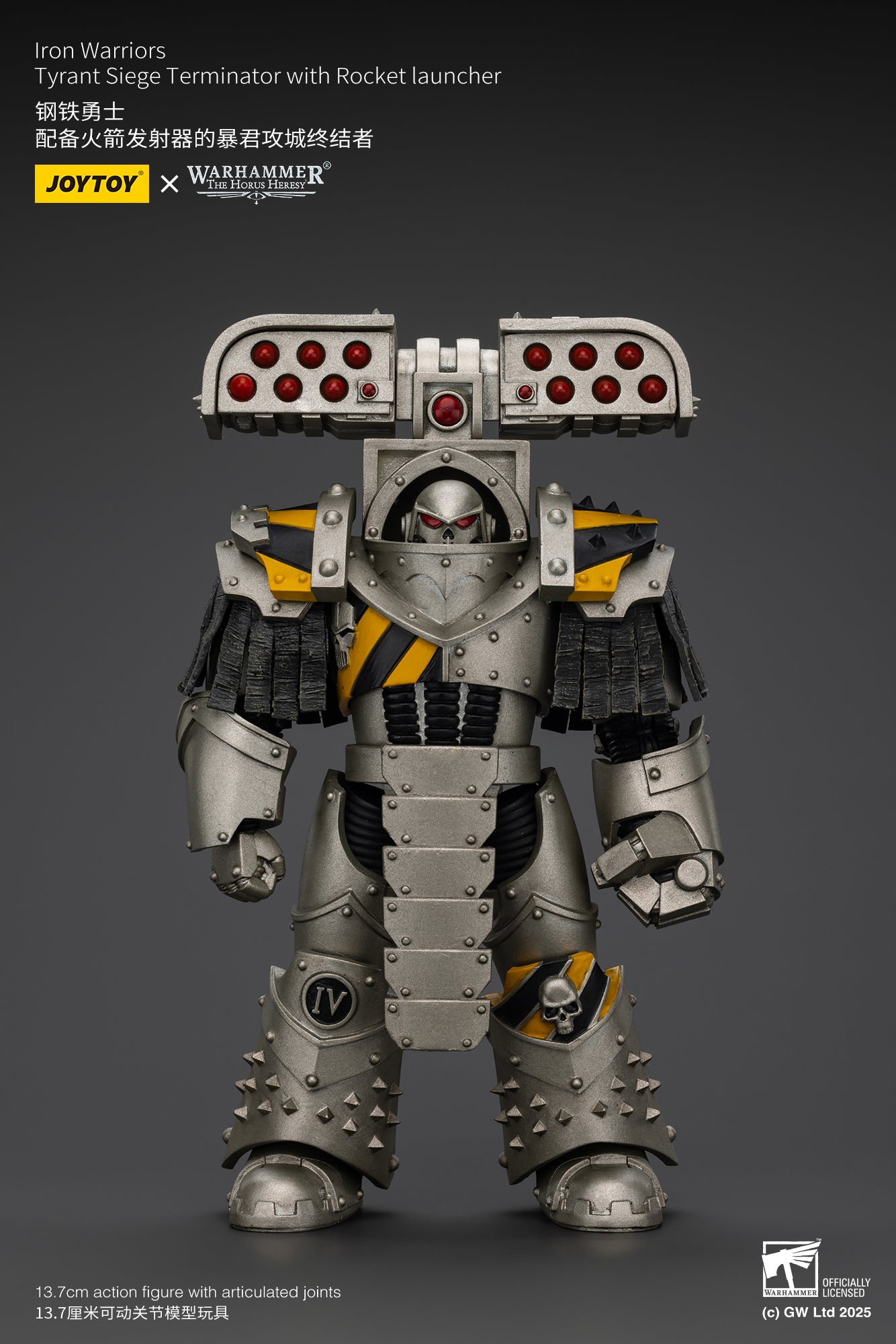 [IN STOCK]JOYTOY Warhammer 40K Action Figure 1/18 lron Warriors Tyrant Siege Terminator with Rocket launcher