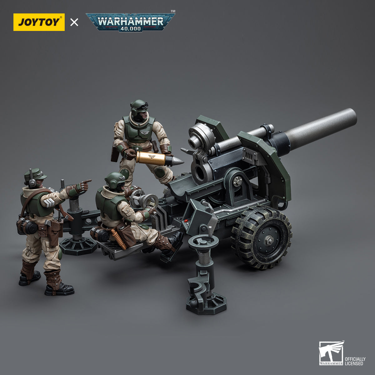 [IN STOCK]JOYTOY Warhammer 40K Action Figure 1/18 Astra Militarum Ordnance Team with Bombast Field Gun