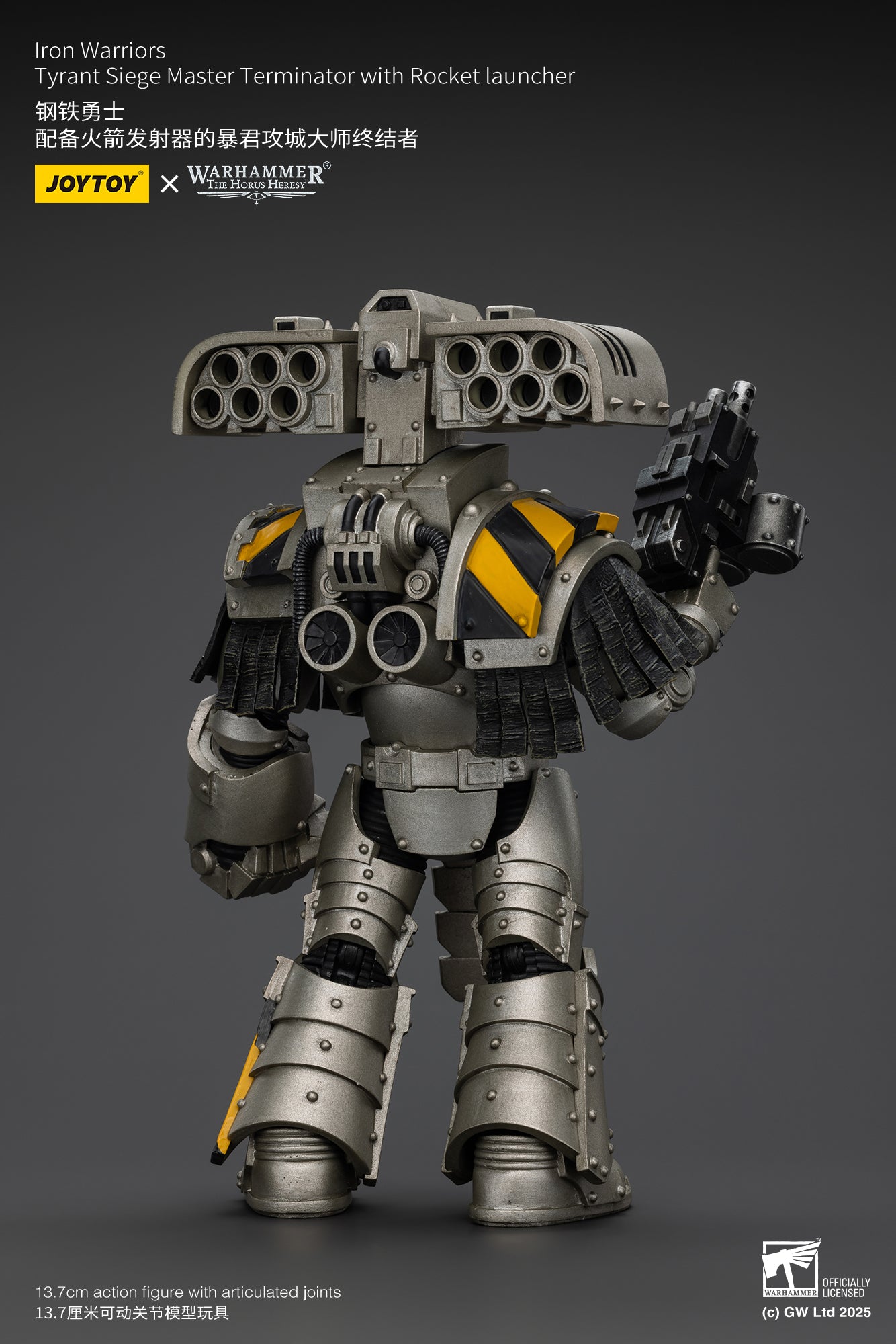 [IN STOCK]JOYTOY Warhammer 40K Action Figure 1/18 lron Warriors Tyrant Siege Master Terminator with Rocket launcher
